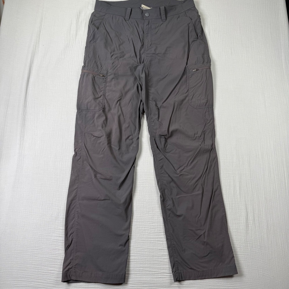 Y2k LL Bean Mens Cargo Pants 34x34 Gray‎ Vista Trekking Gorpcore Hiking Outdoor